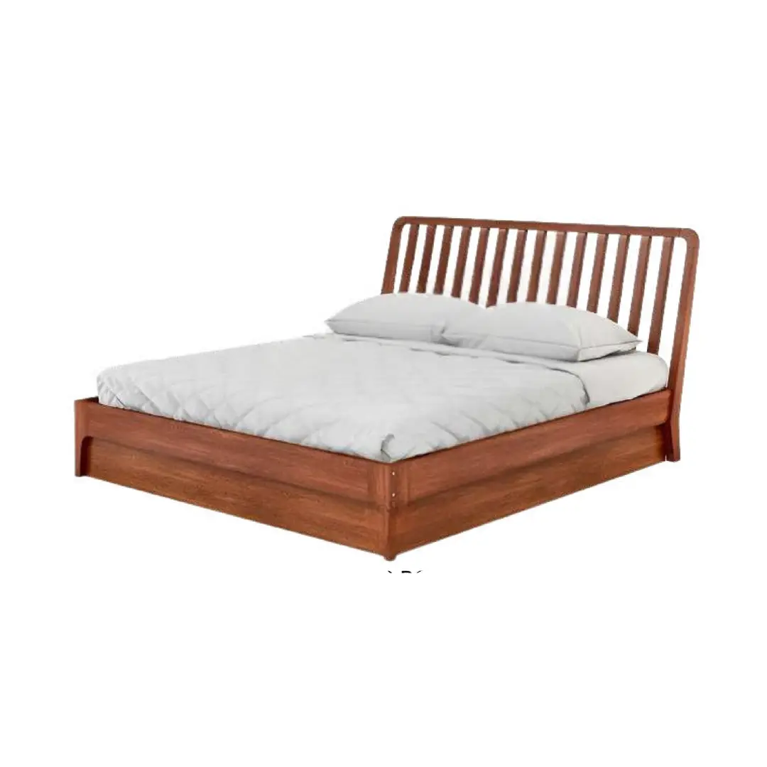 King & Queen Size Plain Sheesham Wood Double Bed