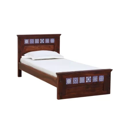 Mira Solid Wood Single Bed – Contemporary Wooden Cot for Kids & Adults